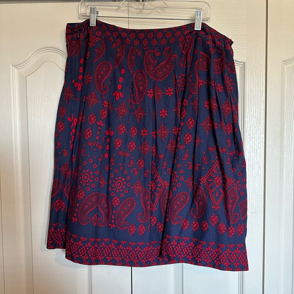 Talbots ladies bandana print cotton skirt
